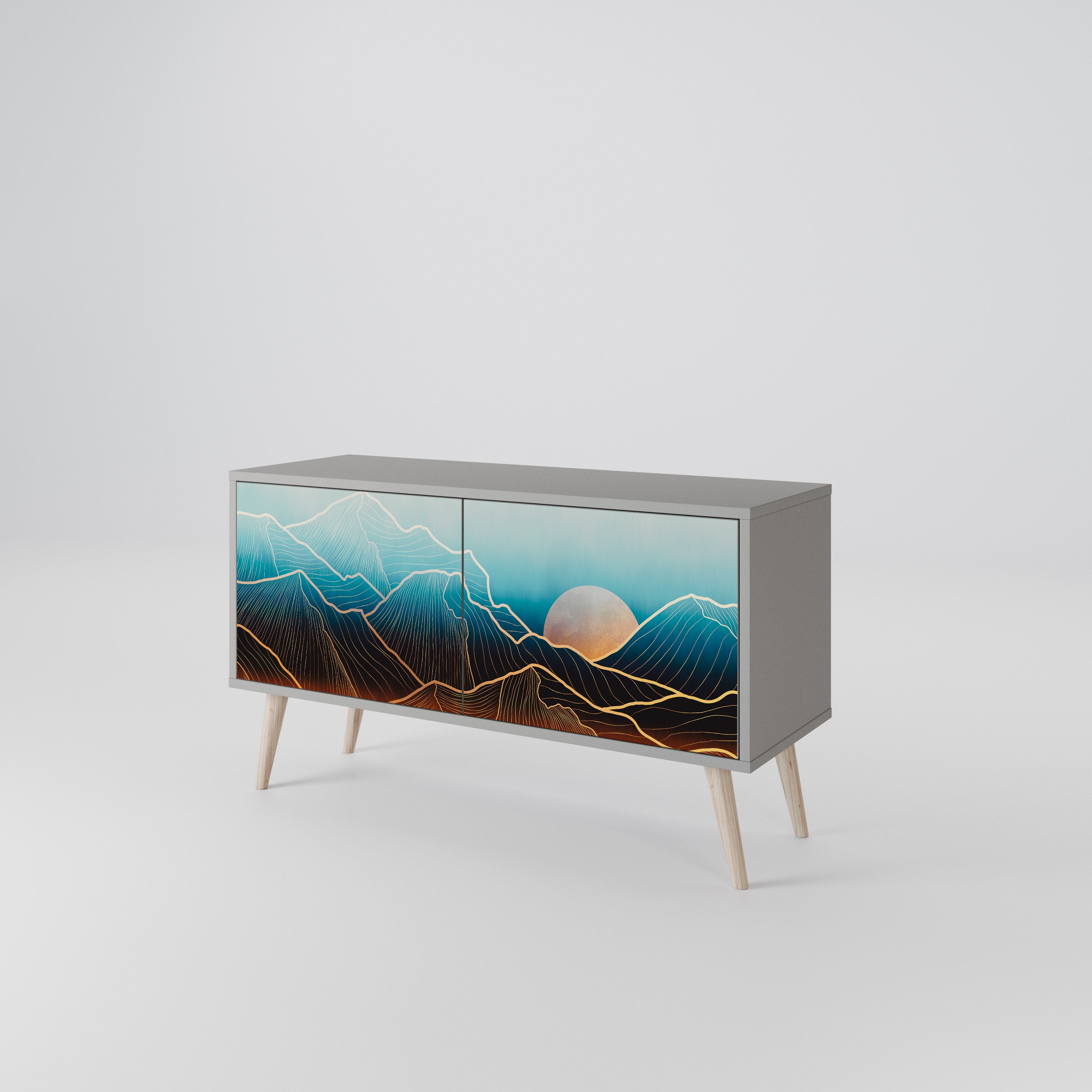 LUNAR SECRETS Móvel de TV Compacto de 2 Portas