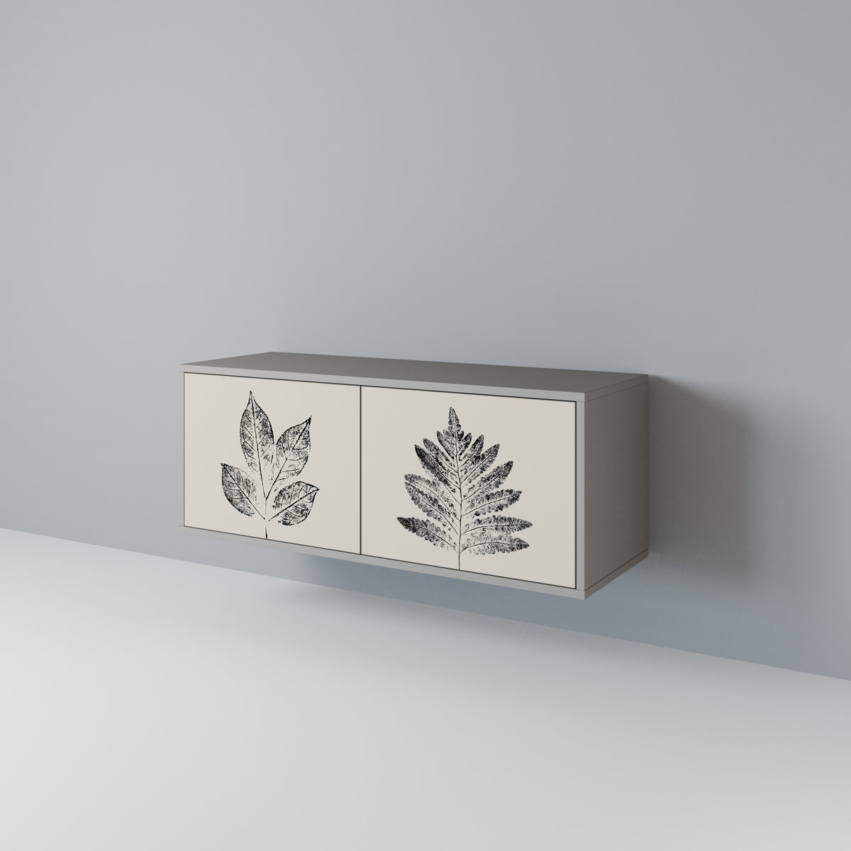 LEAFY STAMPS Móvel de TV Compacto de 2 Portas