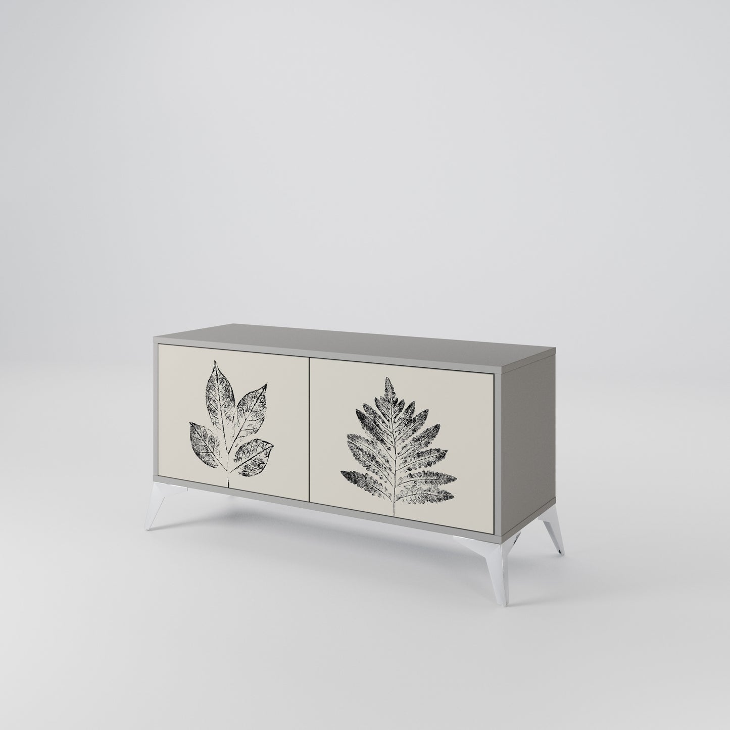 LEAFY STAMPS Móvel de TV Compacto de 2 Portas