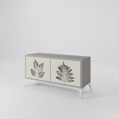LEAFY STAMPS Móvel de TV Compacto de 2 Portas