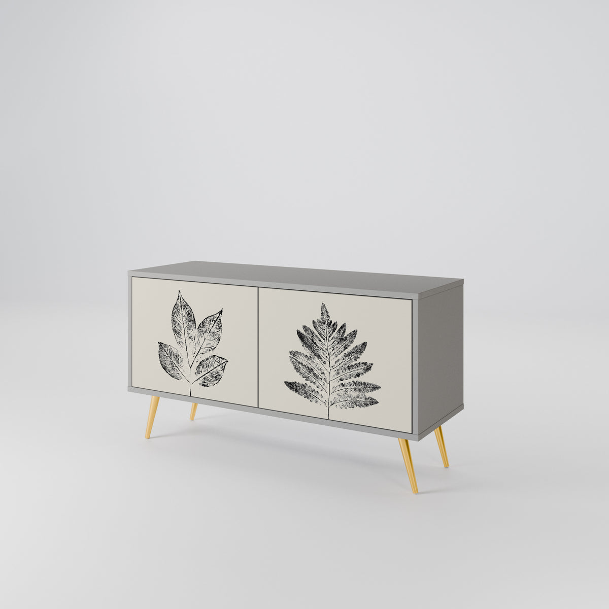LEAFY STAMPS Móvel de TV Compacto de 2 Portas