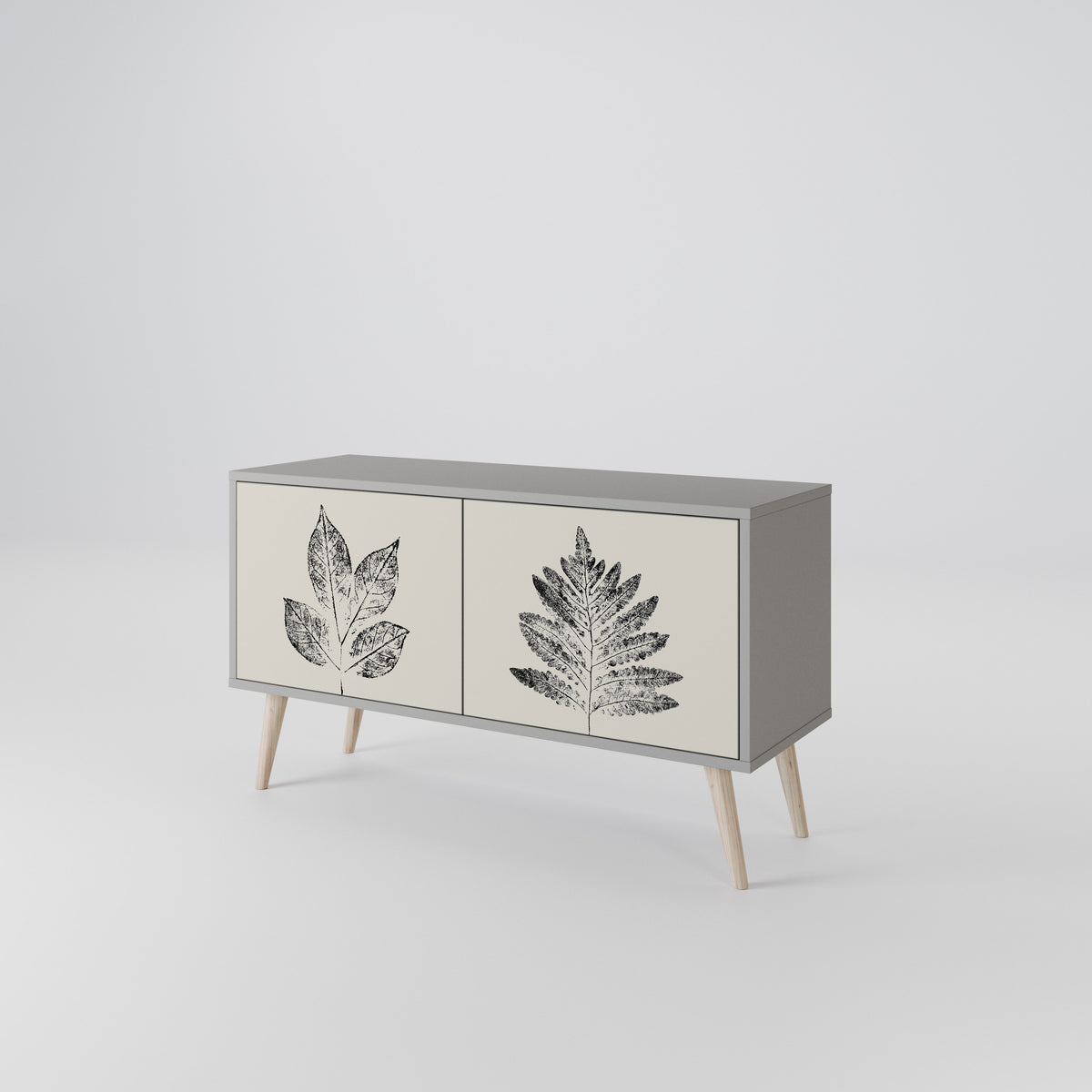 LEAFY STAMPS Móvel de TV Compacto de 2 Portas