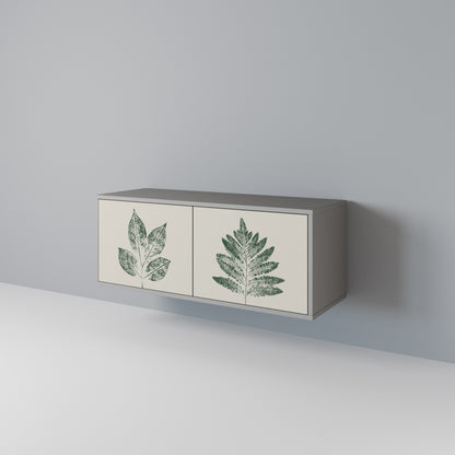 GREEN LEAFY STAMPS Compact 2-Door TV Cabinet