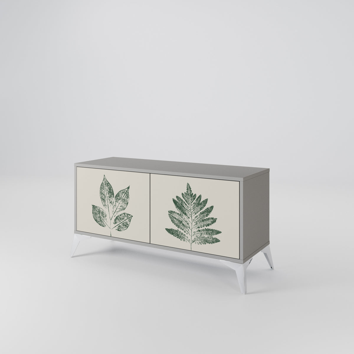 GREEN LEAFY STAMPS Móvel de TV Compacto de 2 Portas
