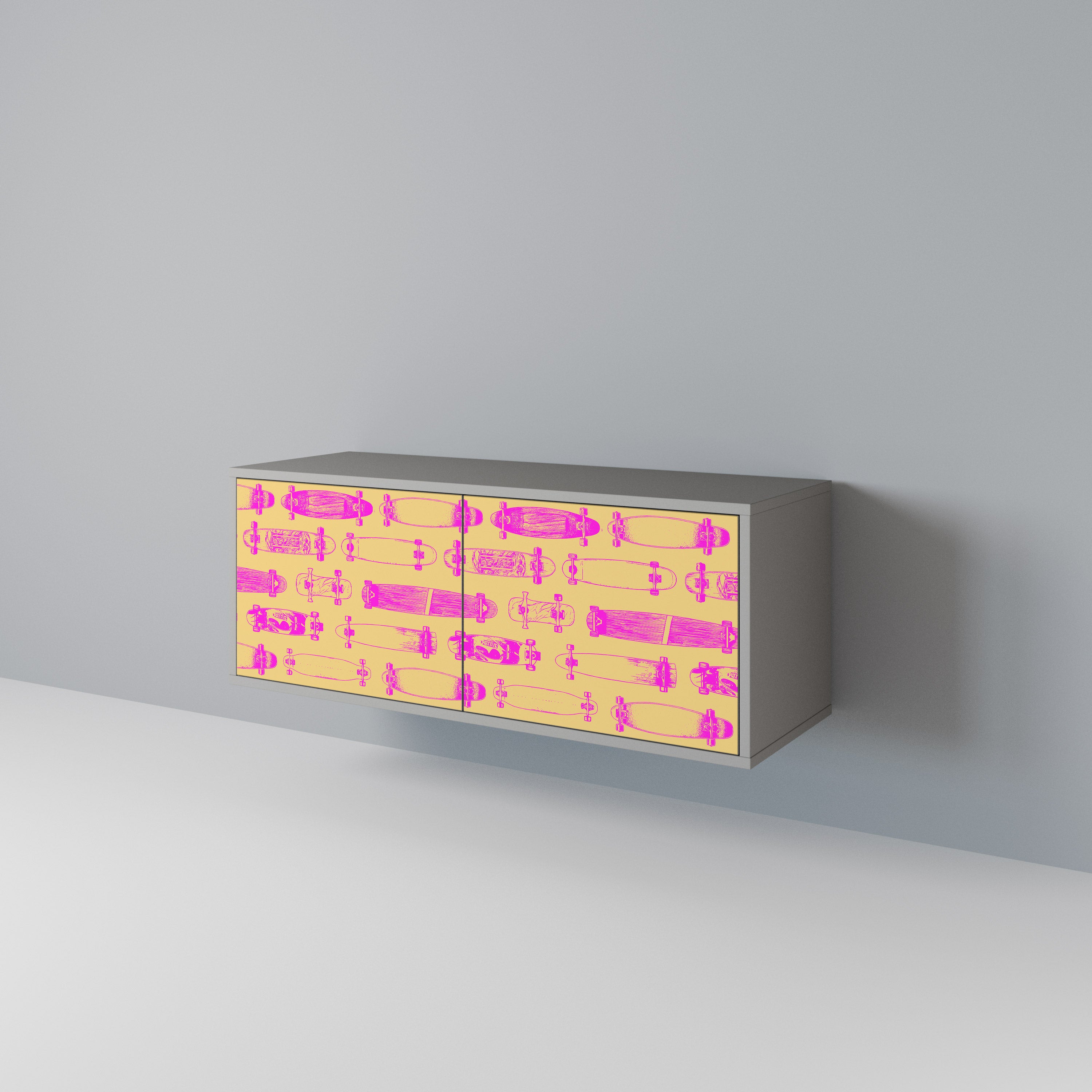 SKATEBOARD ARTISTRY Móvel de TV Compacto de 2 Portas