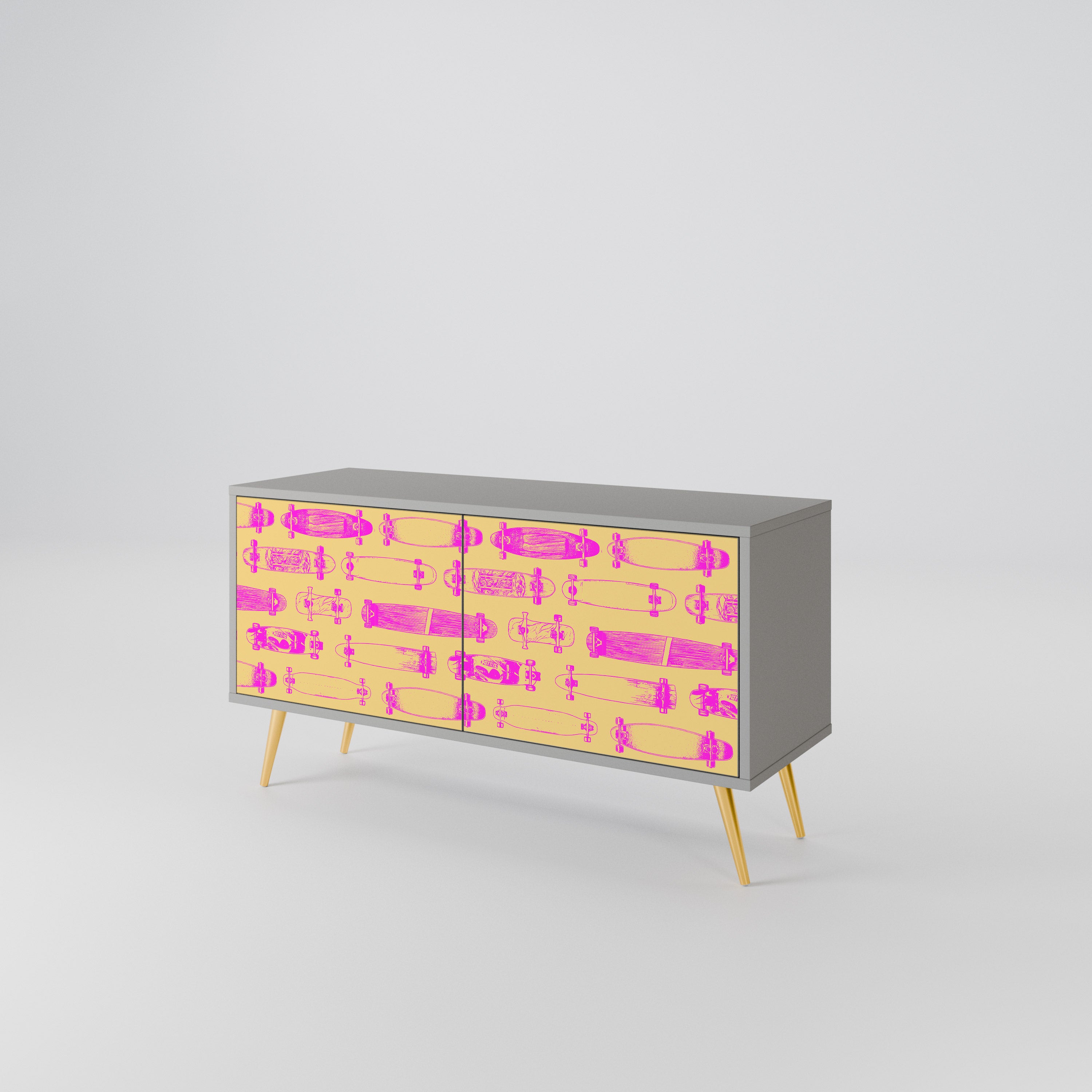 SKATEBOARD ARTISTRY Móvel de TV Compacto de 2 Portas