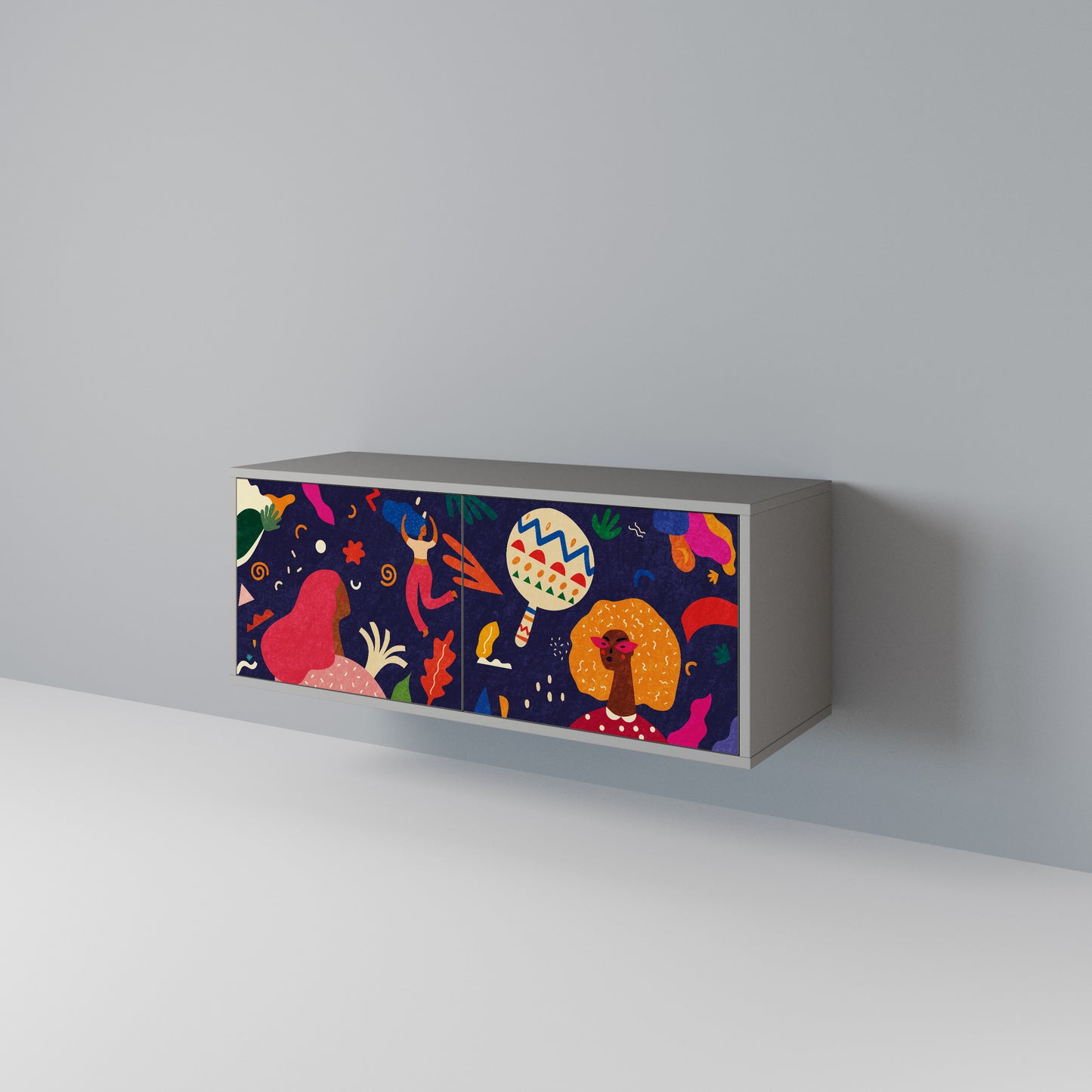 FESTIVE PLEASURES Compact 2-Door TV Cabinet