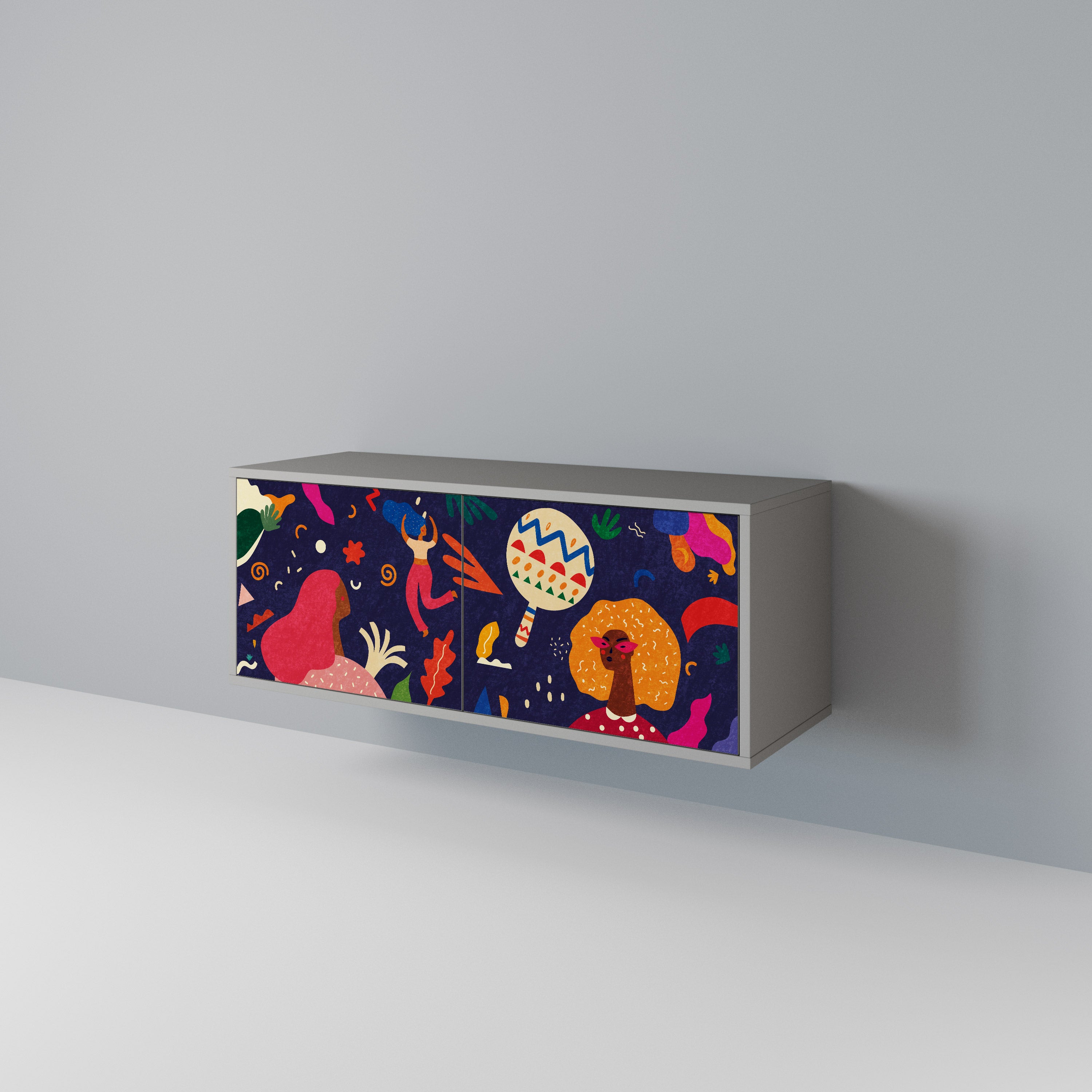 FESTIVE PLEASURES Móvel de TV Compacto de 2 Portas