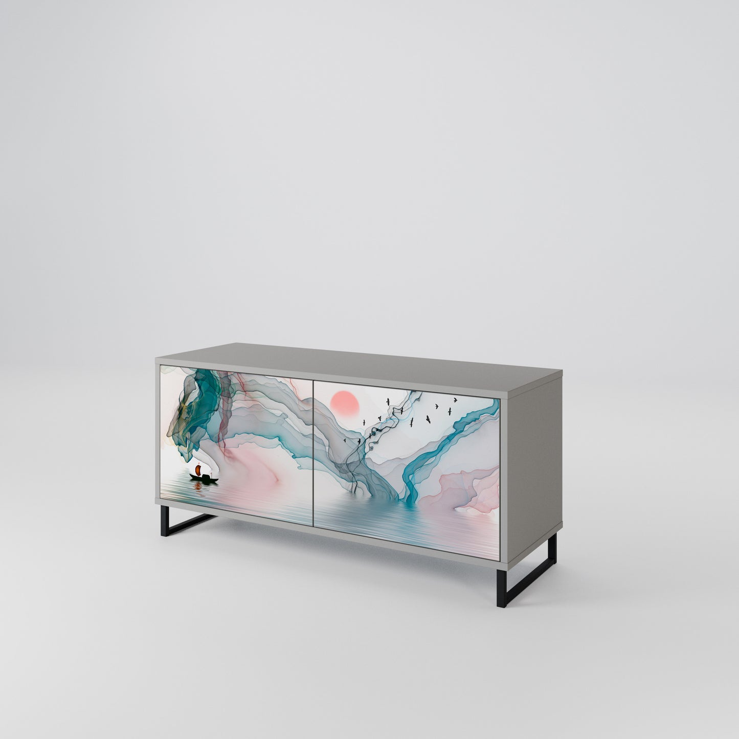 VELVET CROSSING Compact 2-Door TV Cabinet