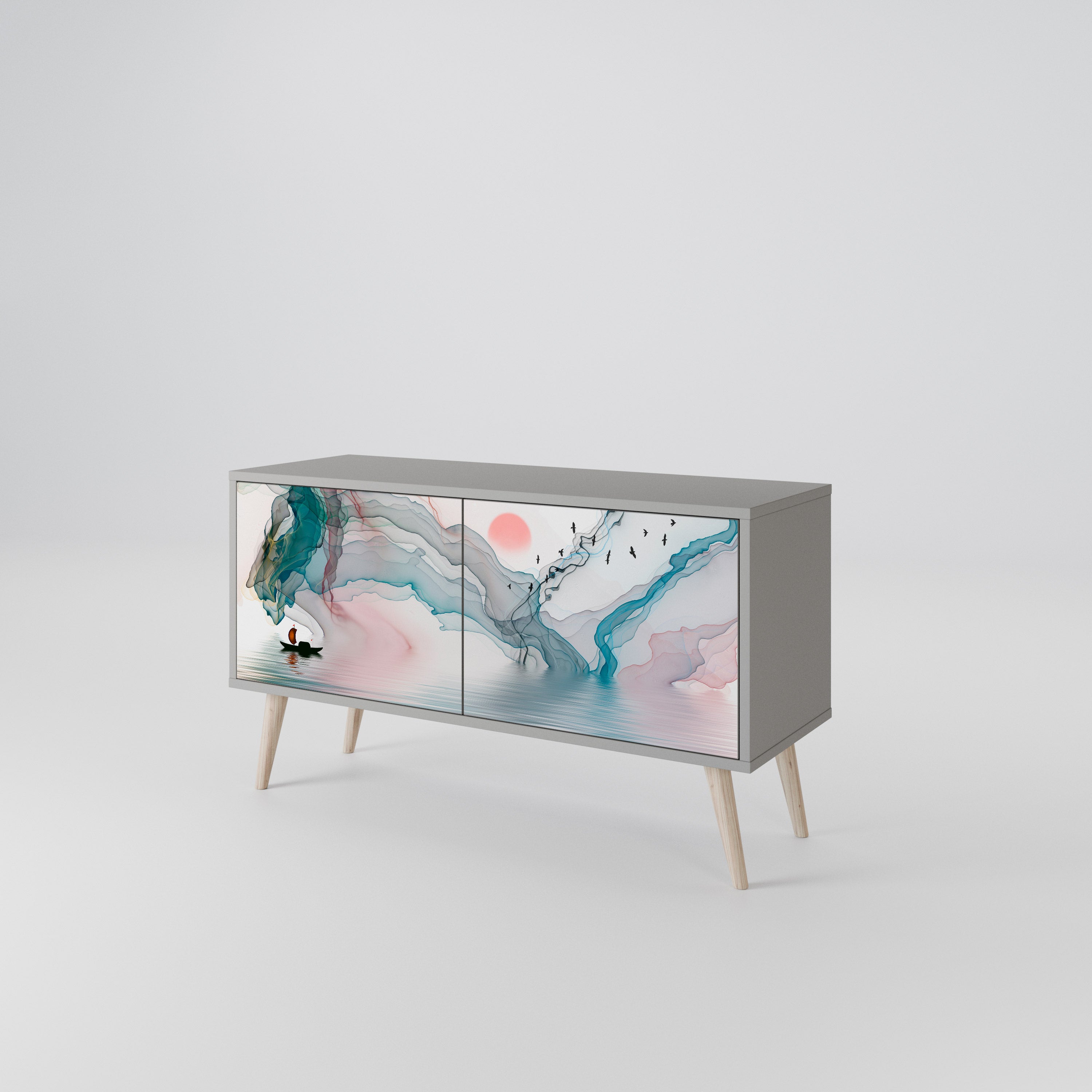 VELVET CROSSING Compact 2-Door TV Cabinet