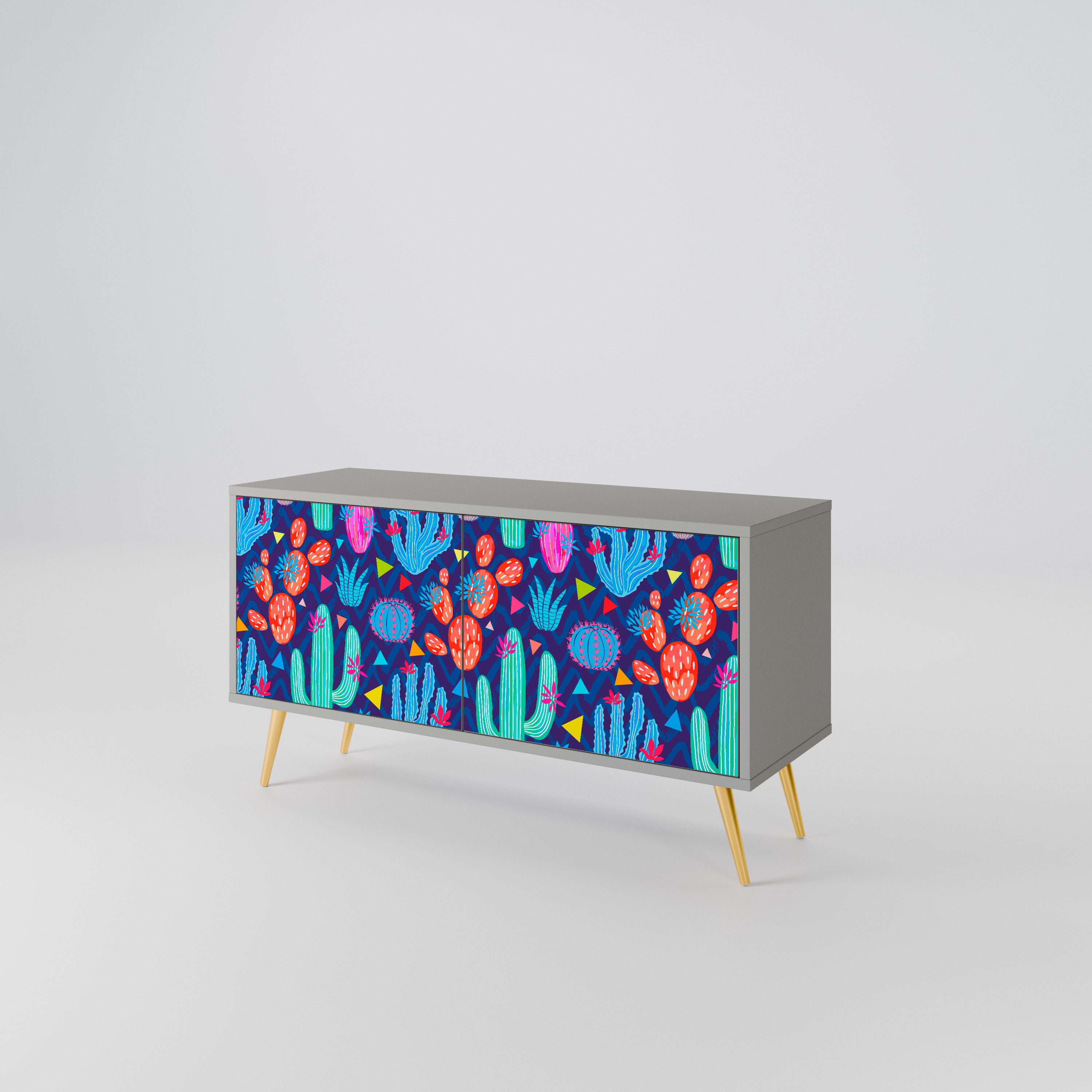 CACTUS VIBES Compact 2-Door TV Cabinet