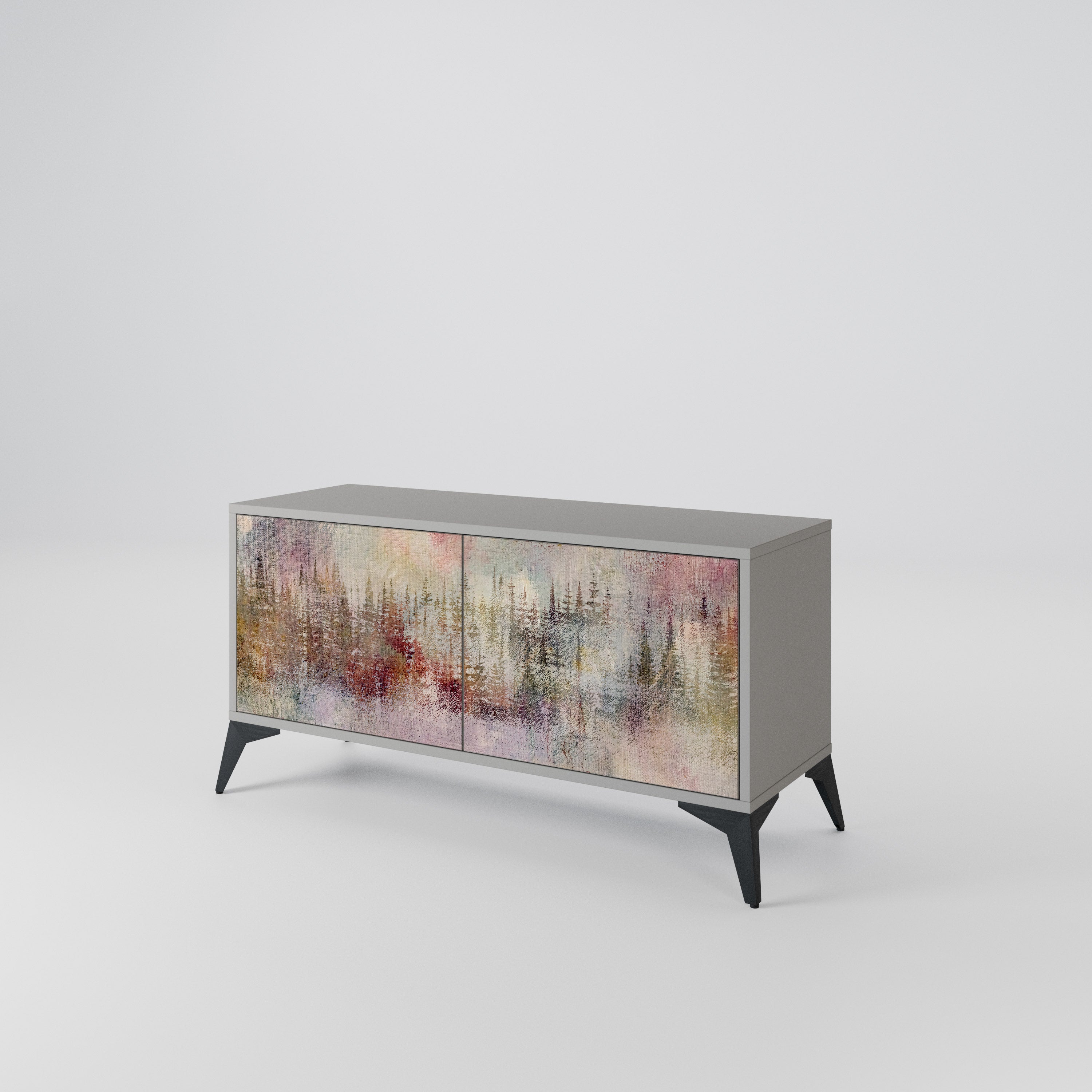 VEILED SUMMIT Compact 2-Door TV Cabinet