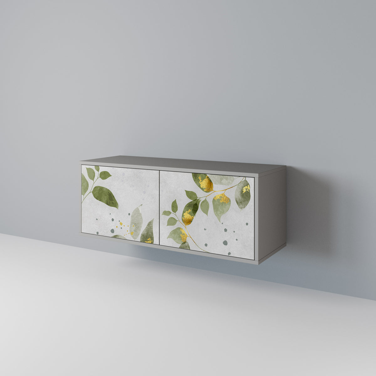 ELEGANT BOTANICS Móvel de TV Compacto de 2 Portas
