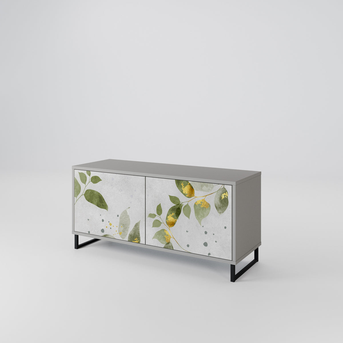 ELEGANT BOTANICS Móvel de TV Compacto de 2 Portas