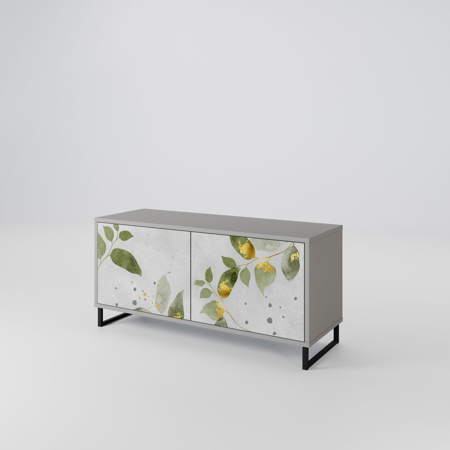 ELEGANT BOTANICS Móvel de TV Compacto de 2 Portas