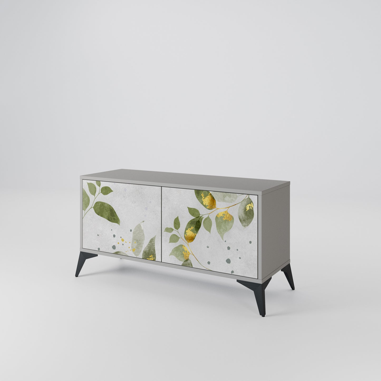 ELEGANT BOTANICS Móvel de TV Compacto de 2 Portas