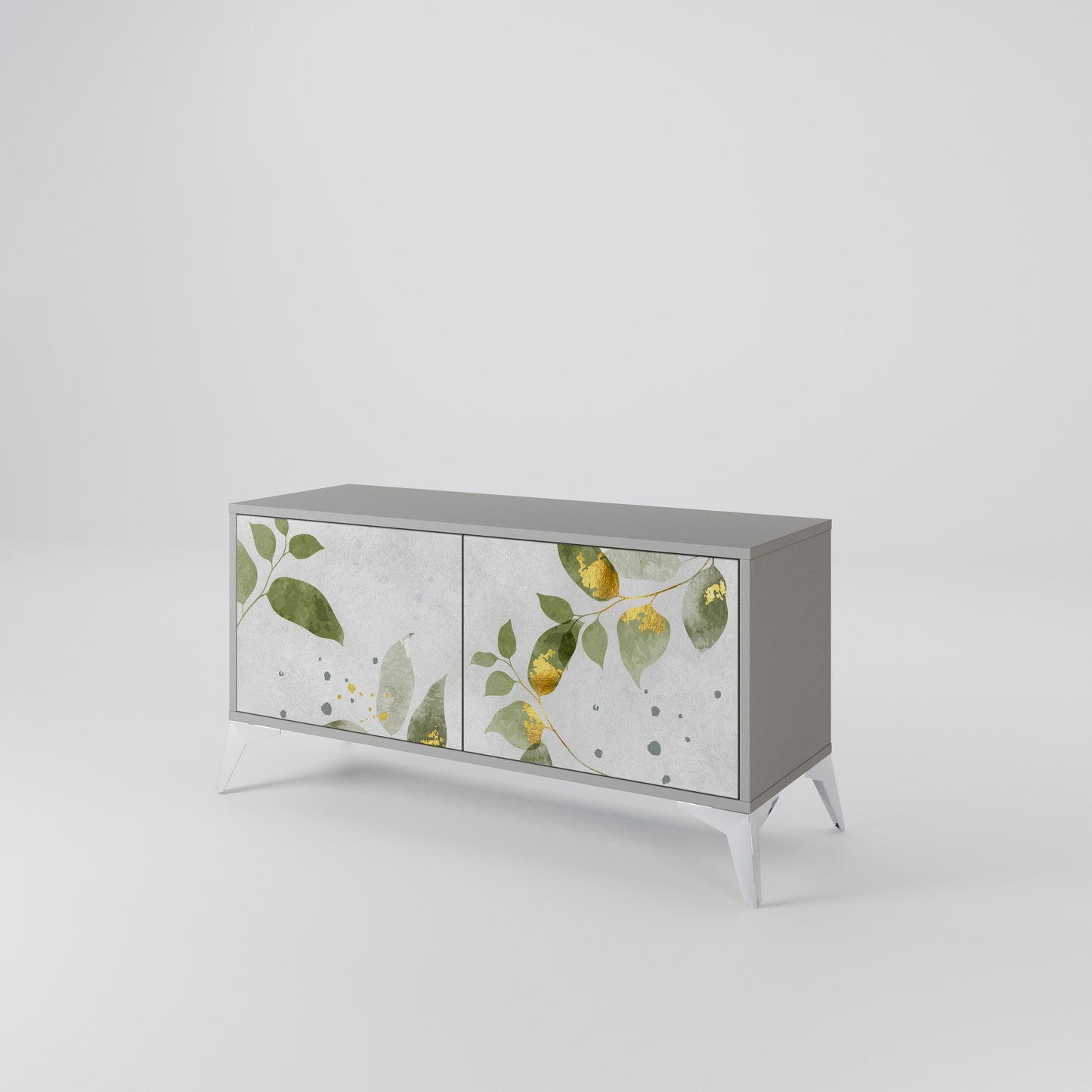ELEGANT BOTANICS Móvel de TV Compacto de 2 Portas