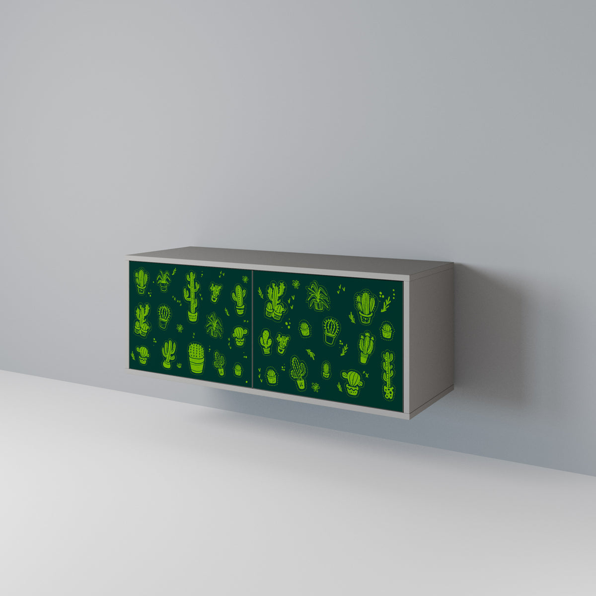 DESERT GREEN Móvel de TV Compacto de 2 Portas