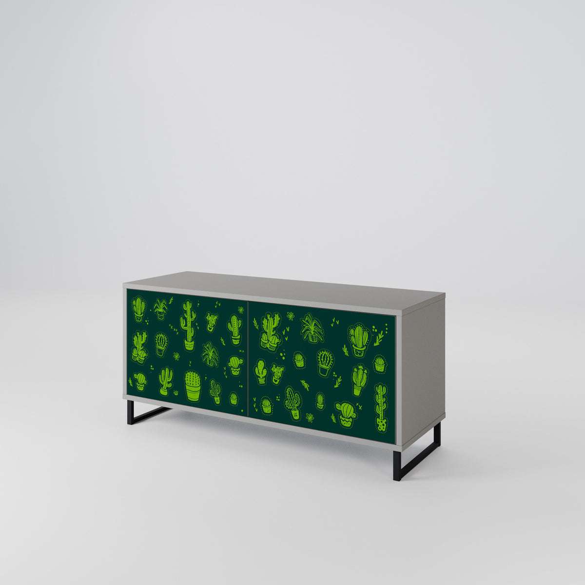 DESERT GREEN Móvel de TV Compacto de 2 Portas