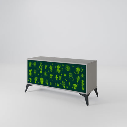 DESERT GREEN Móvel de TV Compacto de 2 Portas