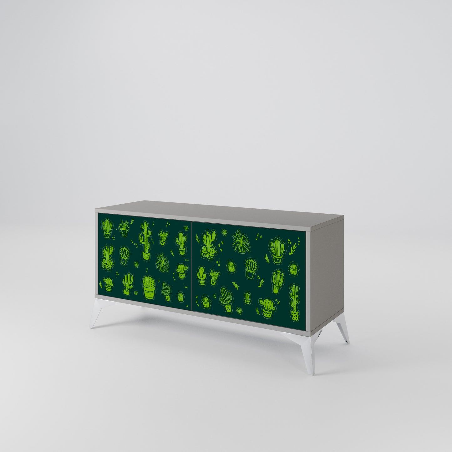 DESERT GREEN Móvel de TV Compacto de 2 Portas
