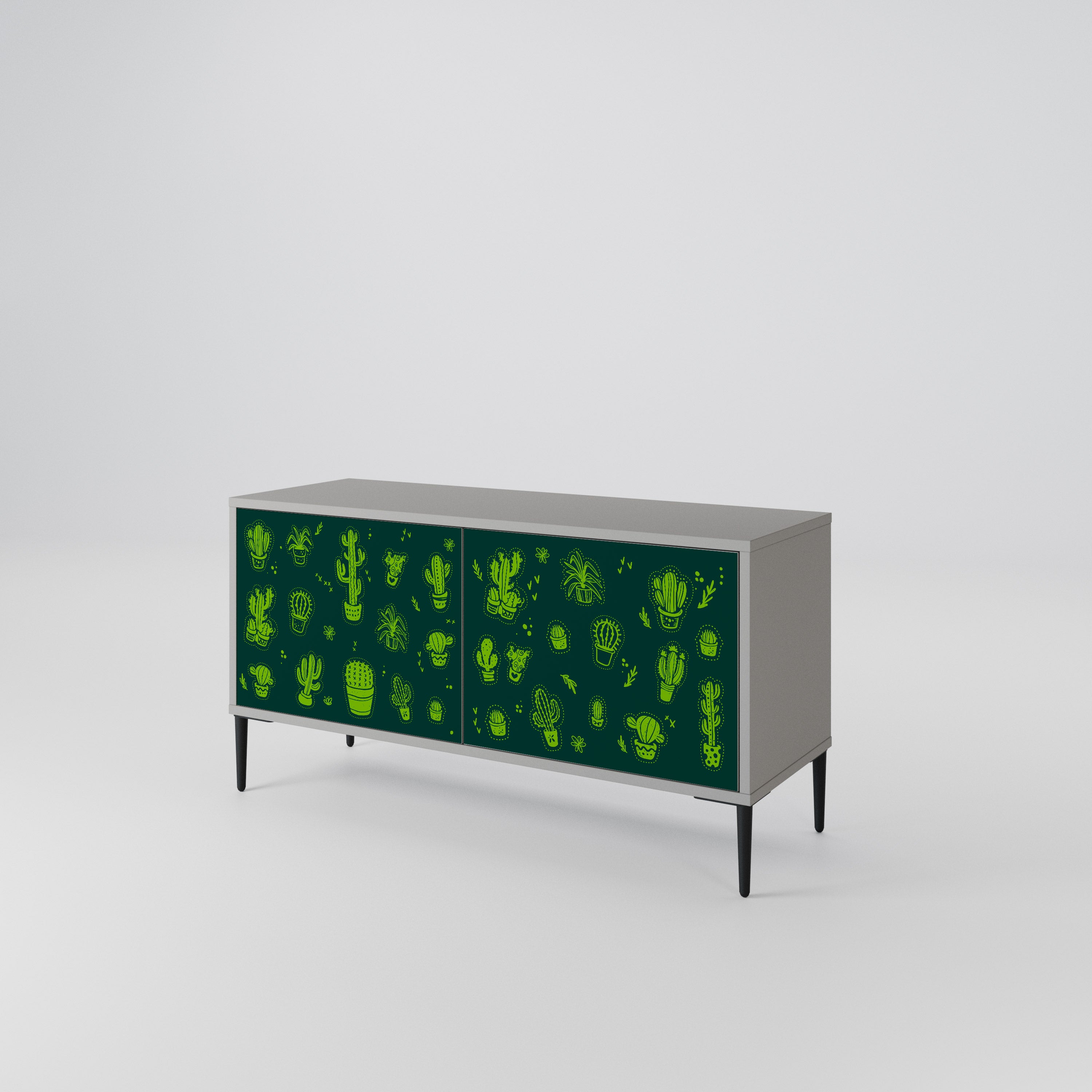 DESERT GREEN Compact 2-Door TV Cabinet