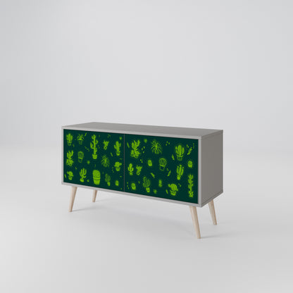 DESERT GREEN Móvel de TV Compacto de 2 Portas