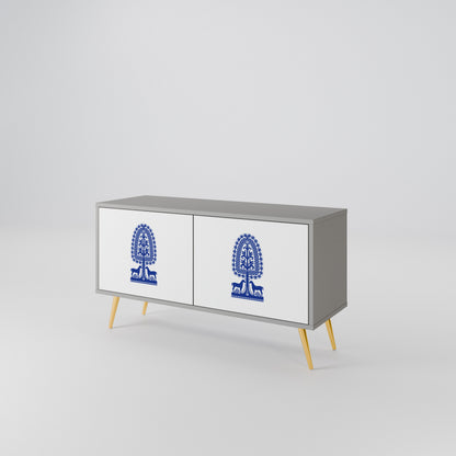 POLISH FOLK ART Móvel de TV Compacto de 2 Portas