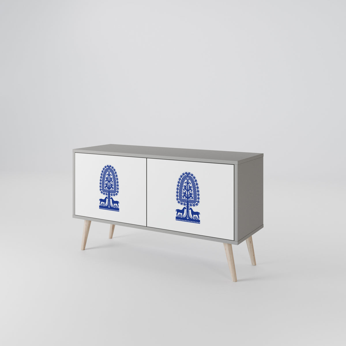 POLISH FOLK ART Móvel de TV Compacto de 2 Portas