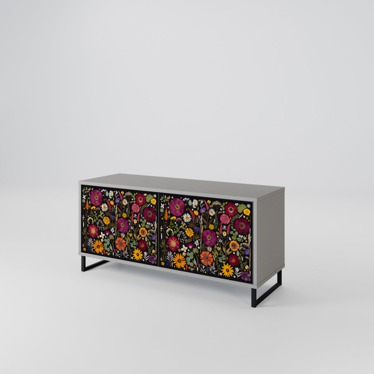 MIDNIGHT GARDEN Compact 2-Door TV Cabinet