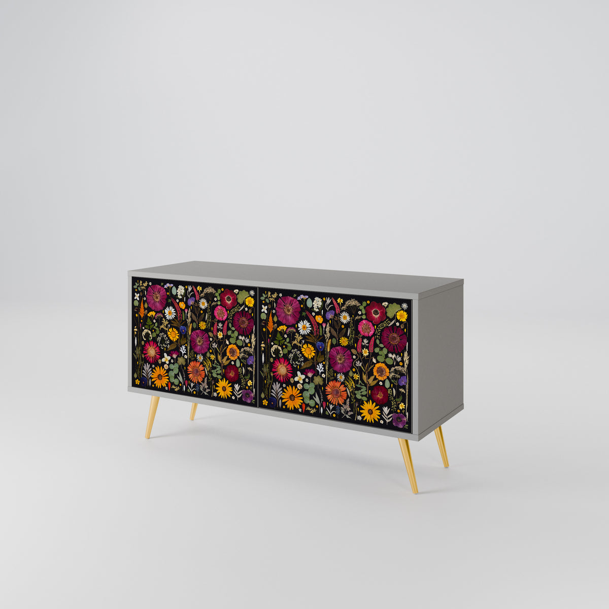 MIDNIGHT GARDEN Compact 2-Door TV Cabinet