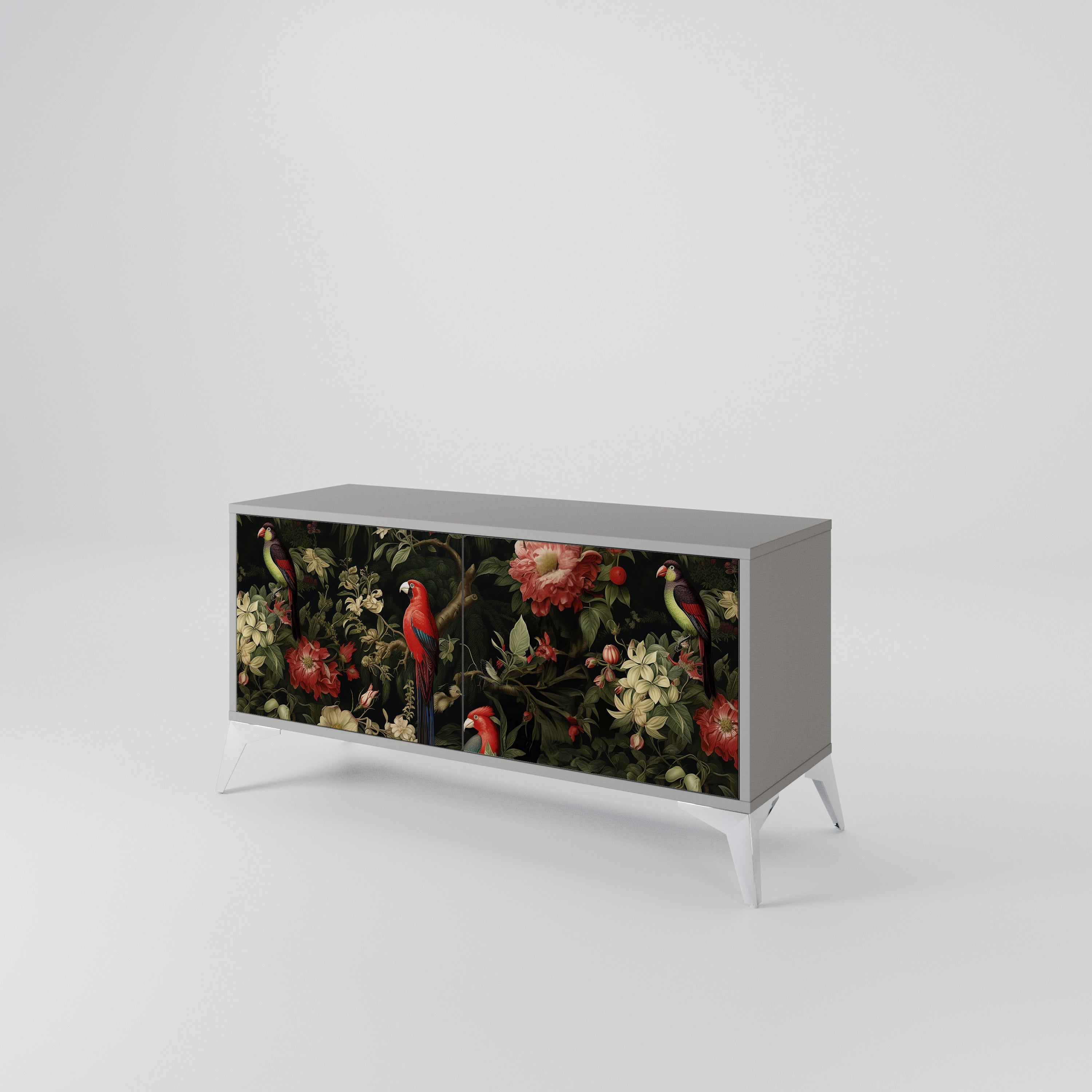 AVIAN GREENERY Compact 2-Door TV Cabinet