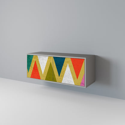 COLORFUL TRIANGLES Móvel de TV Compacto de 2 Portas