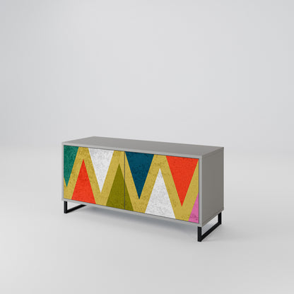 COLORFUL TRIANGLES Móvel de TV Compacto de 2 Portas
