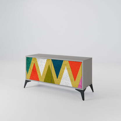 COLORFUL TRIANGLES Móvel de TV Compacto de 2 Portas