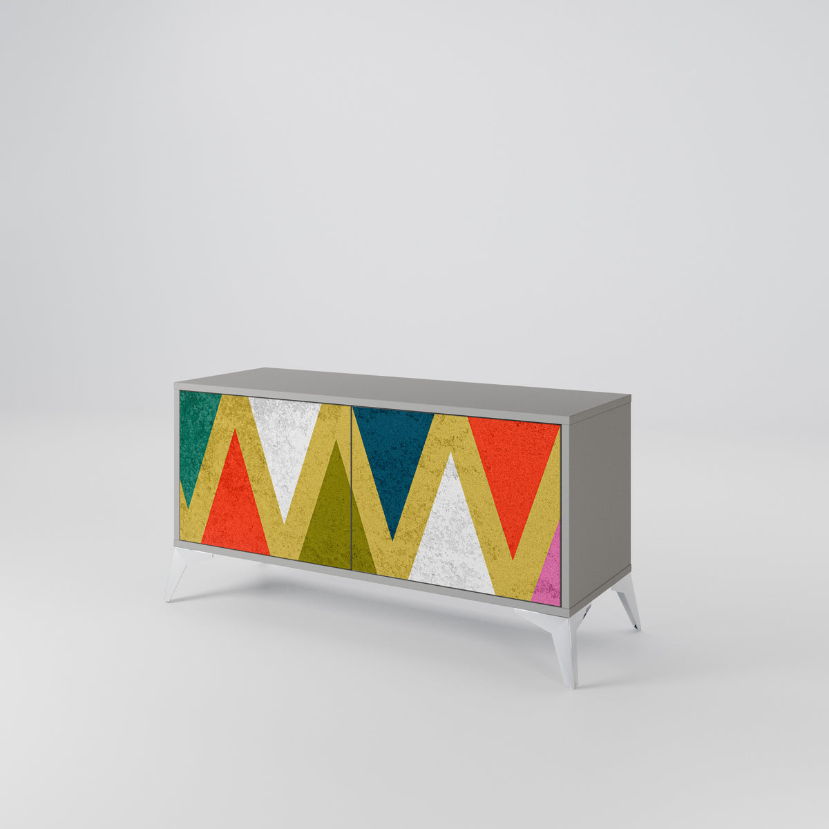 COLORFUL TRIANGLES Móvel de TV Compacto de 2 Portas