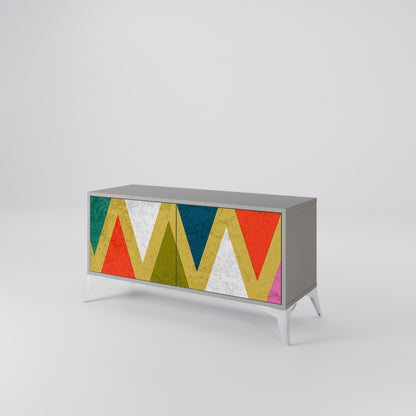 COLORFUL TRIANGLES Móvel de TV Compacto de 2 Portas