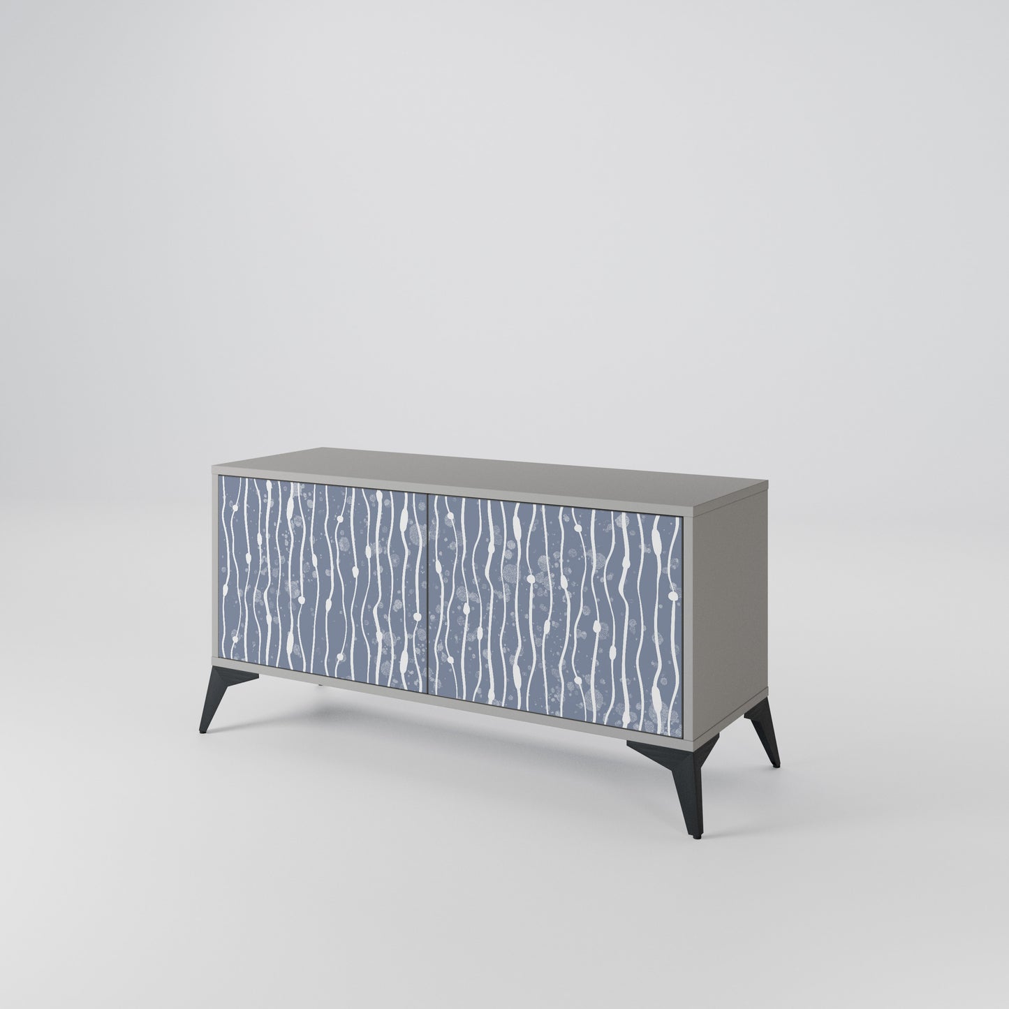 GRAPHITE RAIN Móvel de TV Compacto de 2 Portas