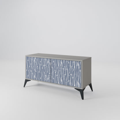 GRAPHITE RAIN Móvel de TV Compacto de 2 Portas