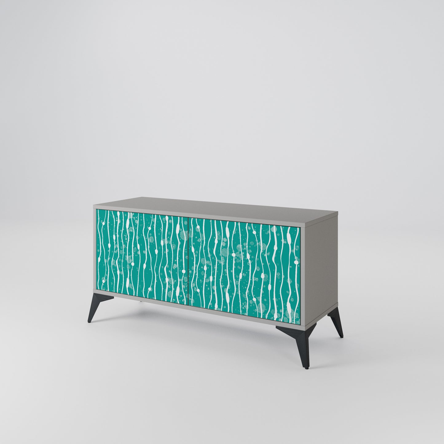 TURQUOISE RAIN Móvel de TV Compacto de 2 Portas