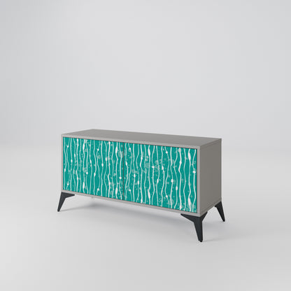 TURQUOISE RAIN Móvel de TV Compacto de 2 Portas