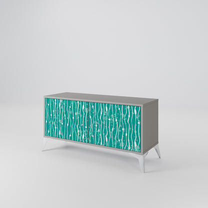 TURQUOISE RAIN Móvel de TV Compacto de 2 Portas