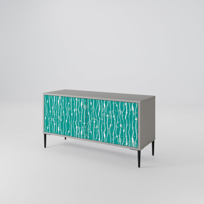 TURQUOISE RAIN Móvel de TV Compacto de 2 Portas