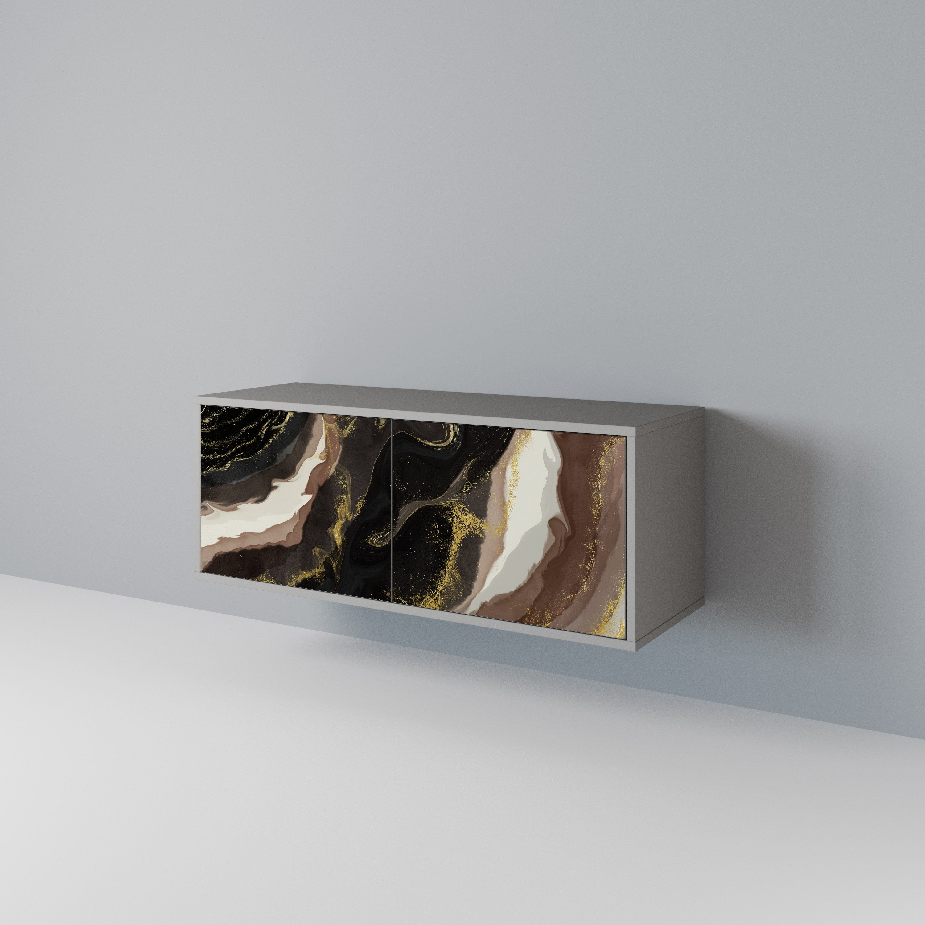 GOLD DUST Móvel de TV Compacto de 2 Portas