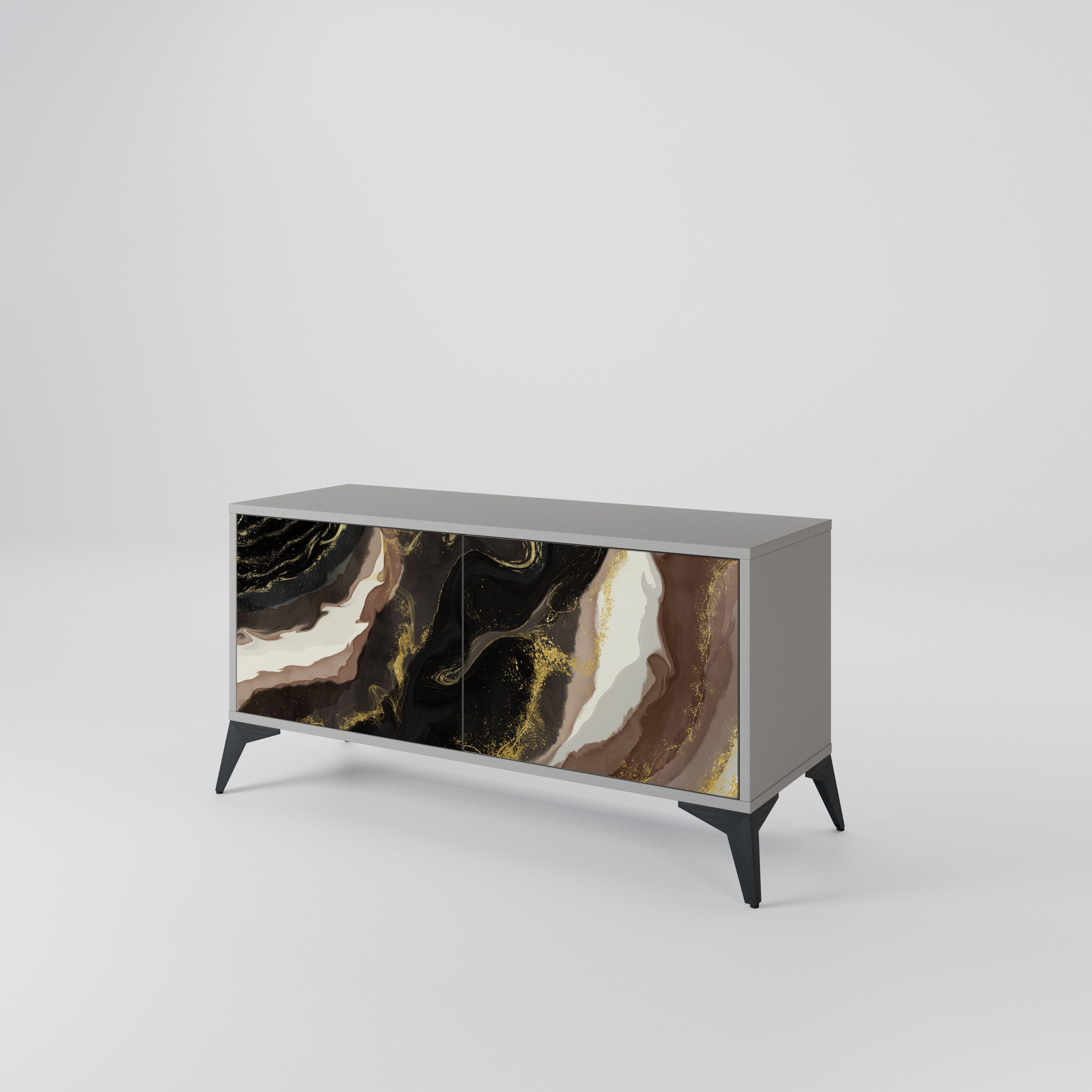 GOLD DUST Móvel de TV Compacto de 2 Portas