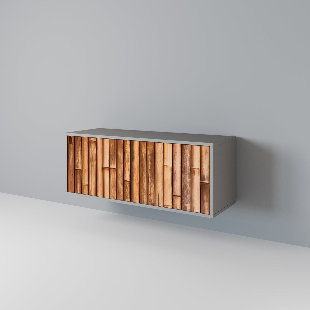 NATURAL WOOD Móvel de TV Compacto de 2 Portas