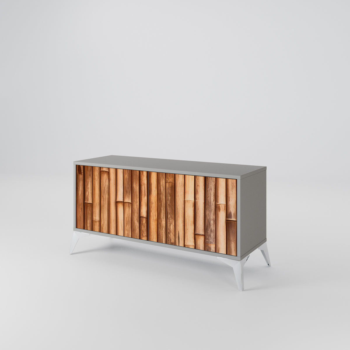 NATURAL WOOD Móvel de TV Compacto de 2 Portas