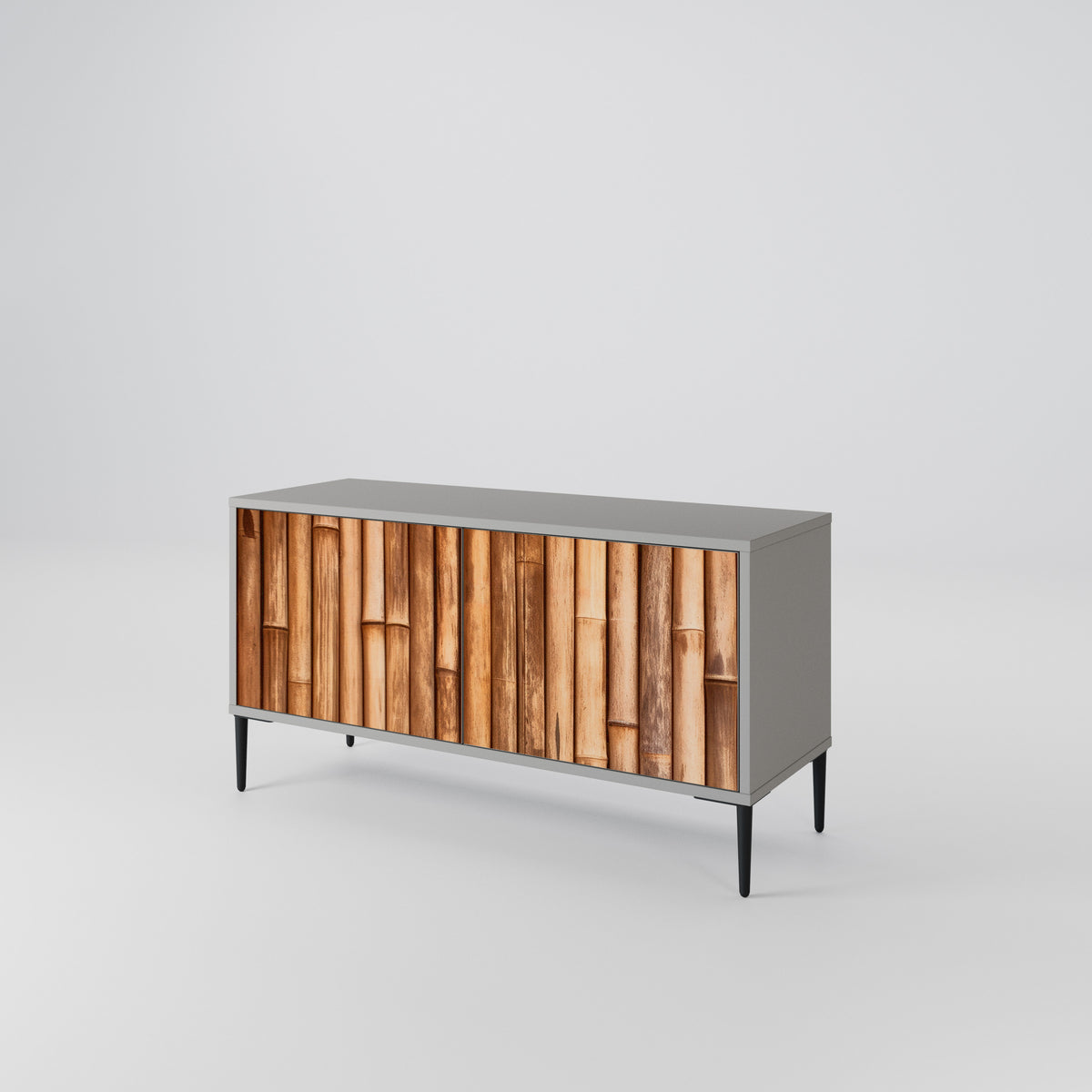 NATURAL WOOD Móvel de TV Compacto de 2 Portas