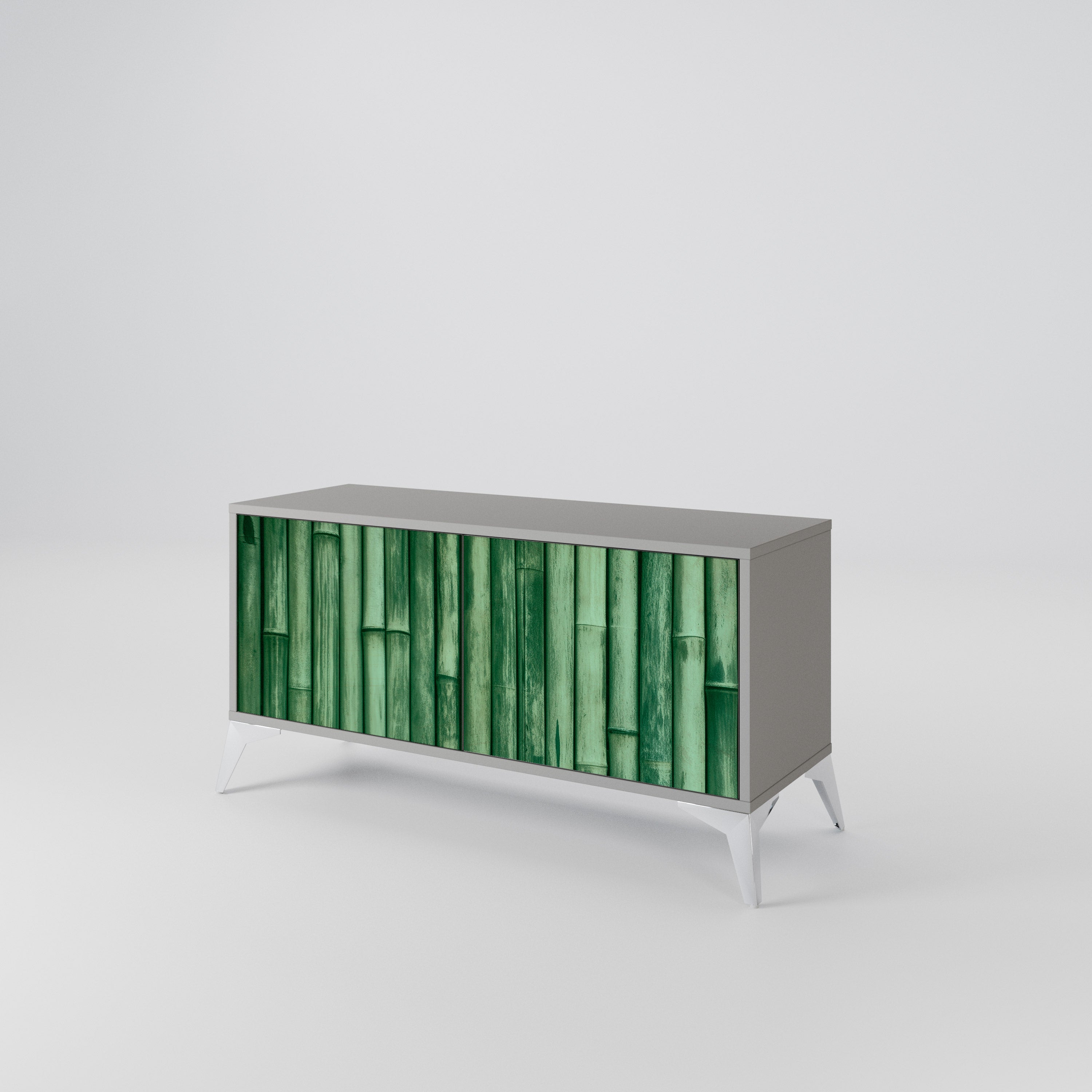 NATURAL GREEN Móvel de TV Compacto de 2 Portas