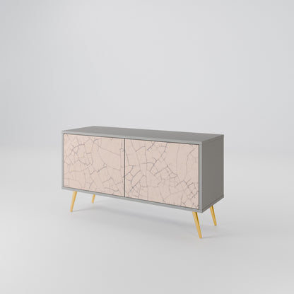 CERAMIC TEXTURE Compact 2-Door TV Cabinet